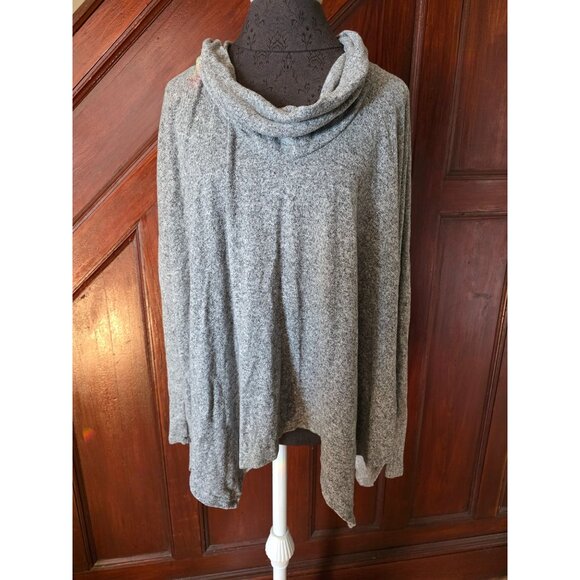 Express Womens Heather Gray Cowl Neck Sweater Top Size M - Picture 1 of 9